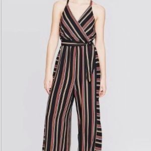 Xhilaration Black striped Jumpsuit